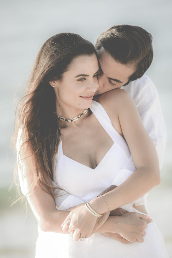 natural photo of couple on beach