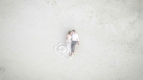 beautiful couple in belle mare beach